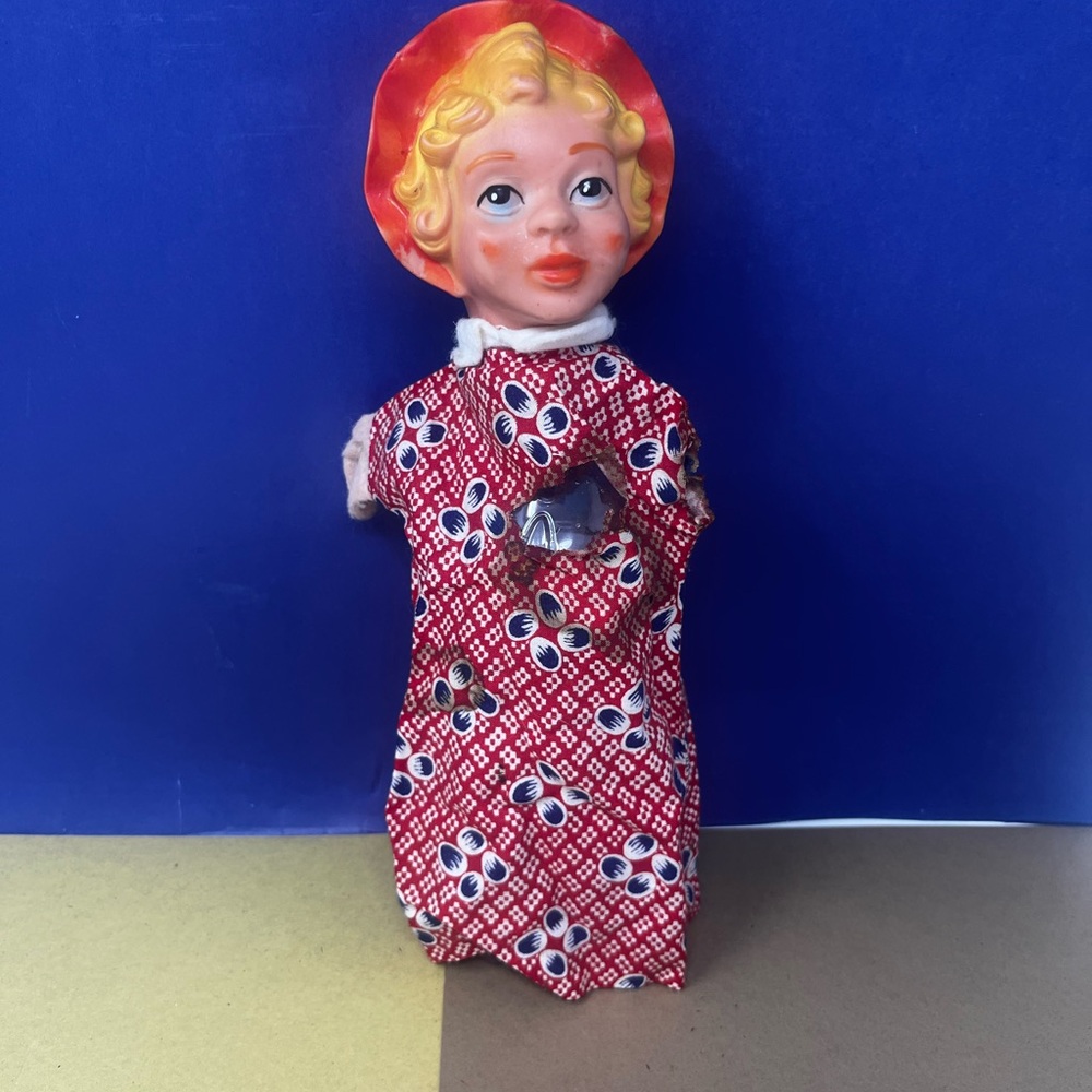 20th Century Punch & Judy Rubberface cloth Hand Puppet FLAWED